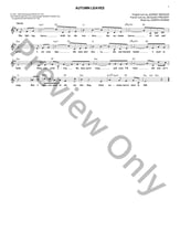 Autumn Leaves piano sheet music cover